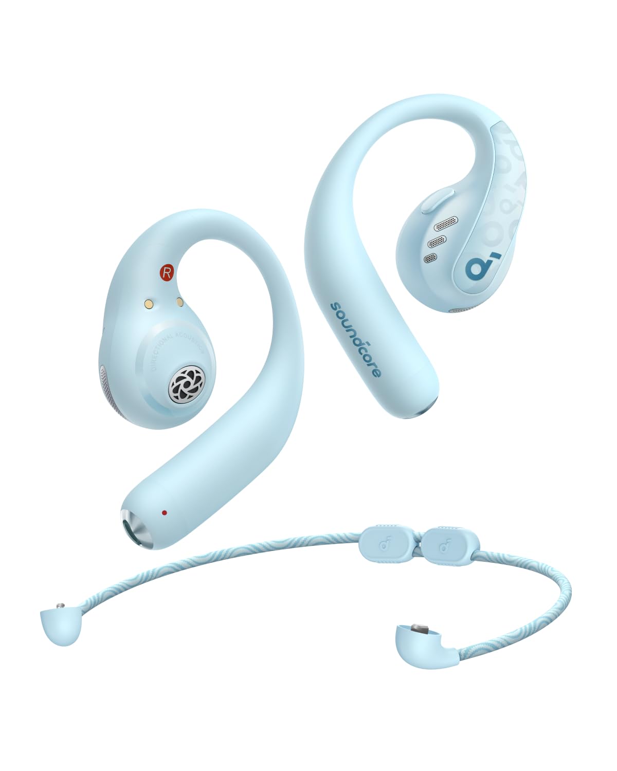 soundcore by Anker AeroFit Pro Open-Ear Headphones, Ultra Comfort, Secure Fit, Ergonomic Design, Rich Sound with LDAC, Bluetooth 5.3, IPX5 Water-Resistant, 46H Playtime, App Control, Wireless Earbuds