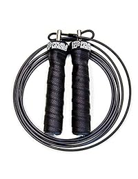 P2 Sports & Fitness Jump Rope sistema de entrenamiento para doble parte inferior, 2 pesos de cable para saltar pesado y ligero, agarre de velocidad para WOD, HIIT entrenamientos, MMA o boxeo, 10 pies ajustable para hombres y mujeres