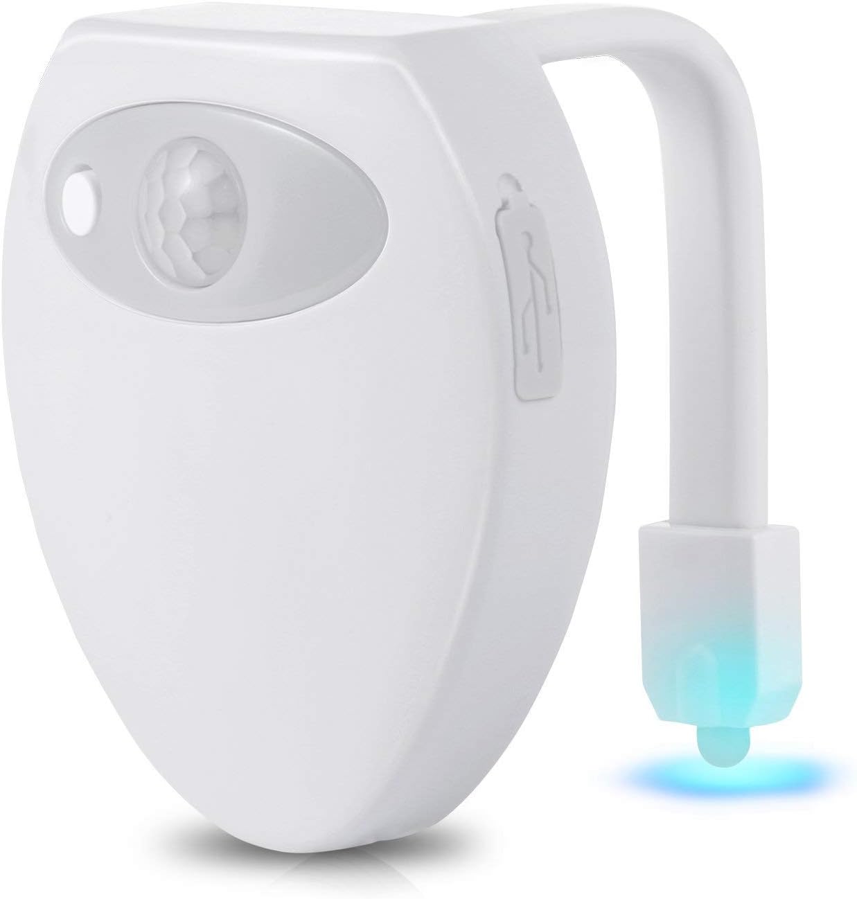 Toilet Bowl Light, Motion Activated Detection LED Toilet Night Light with Waterproof Design, 8 Colors Changing USB Rechargeable Toilet Lights for Bathroom, Gifts for Kids Boys Girls Teens Men & Women