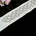Crystal Rhinestone Braided Wedding Belt Silver Crystal Beaded Ivory Satin Bridal Sash Wedding Belt for Bride