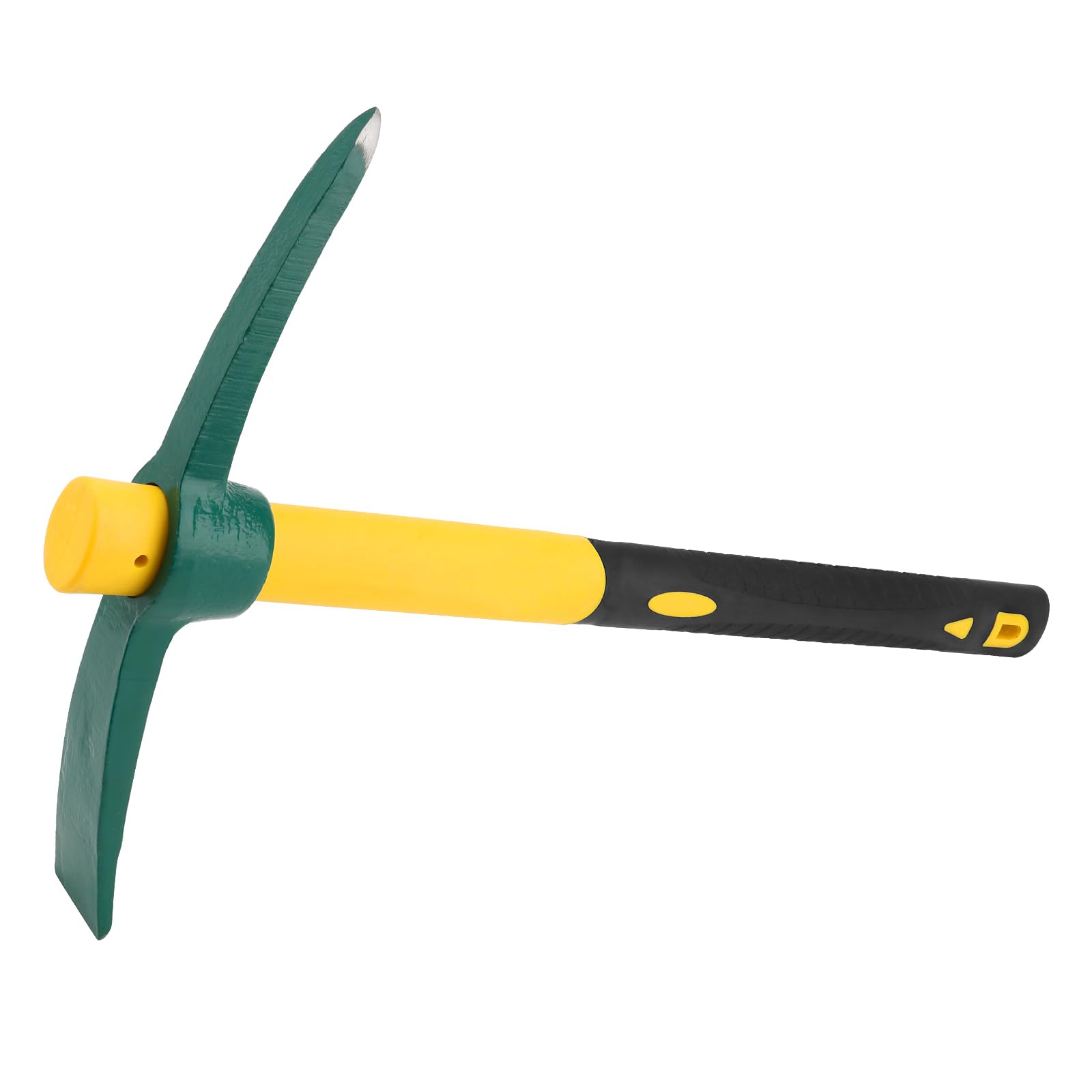 LEXININ 17.7 Inches Pick Mattock Hoe, 1.5lb Forged Adze Hoe Mattock with Plastic Fiberglass Handle, Garden Pick Mattock Tool for Loosening Soil, Camping