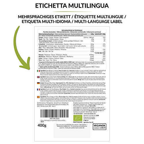 NaturaleBio Maca Pulver Bio 400g. Gelbes Wurzelpulver aus Peru. Gelatiniert, Bio und Rein. – Bild 3