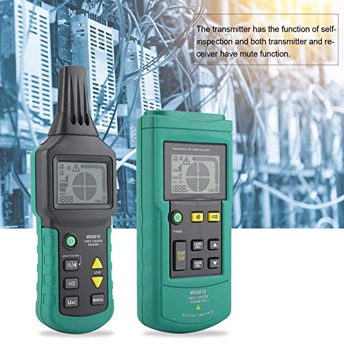 Pokerty Wire Locator, MS6818 12V-400V AC/DC Wire Cable Locator Metal Pipe Detector Tester Line Tracker Can be Adjusted Either Manually or Automatically - Thumbnail 3