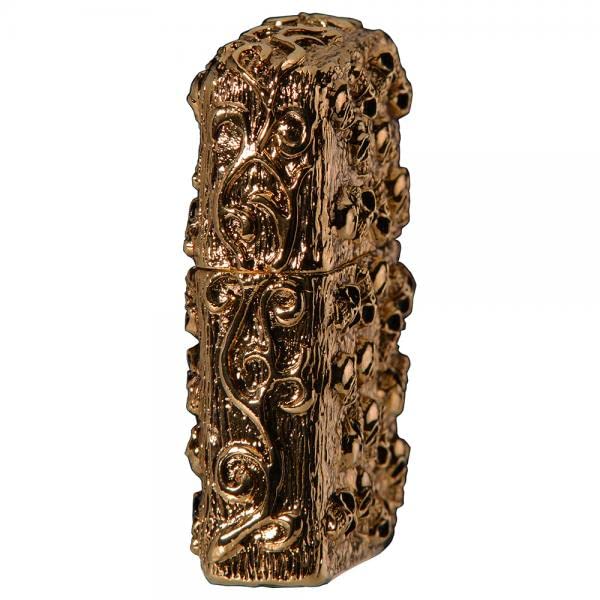 Zippo Lighter Skull Jacket GI Gold Ibushi