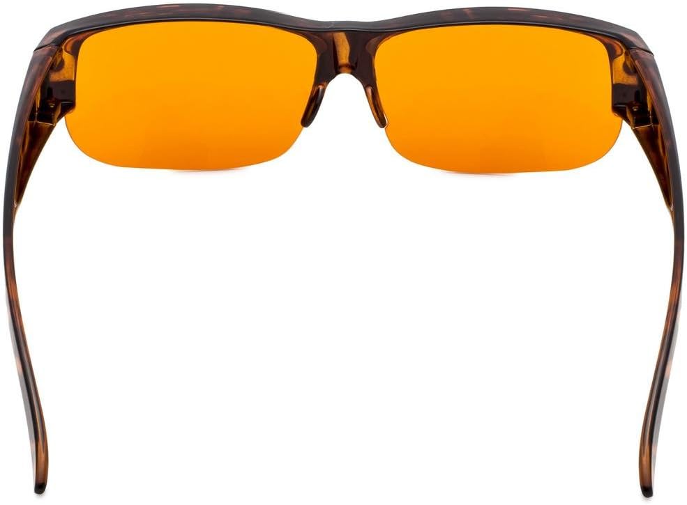 Eyekepper 100% Anti-Blue Light Blocking Computer Glasses,Fit Over Reading and Glasses Amber Lens Better Sleep for Men Women Gamers Gaming Office Tortoise - Image 5