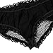 YiZYiF Sissy Pouch Panties Men's Lace Transparent Bikini Open Butt Bikini Thongs Black Large(Waist 29.0-41.0