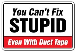 You Can't FIX Stupid Even with Duct Tape Decal