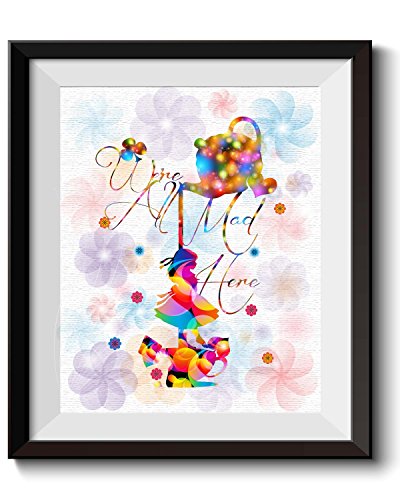 Uhomate-Alice-in-Wonderland-Alice-Wonderland-Home-Canvas-Prints-Wall-Art-Inspirational-Quotes-Wall-Decor-Living-Room-Bedroom-Bathroom-Artwork-C023-5X7
