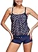 CLEARANCE! Zando 2 Piece Bathing Suits Retro Boyshort Tankini Swimsuits for Women Sporty Printing Swimwear On Sale