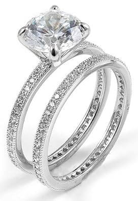 sterling silver tiffany inspired wedding rings