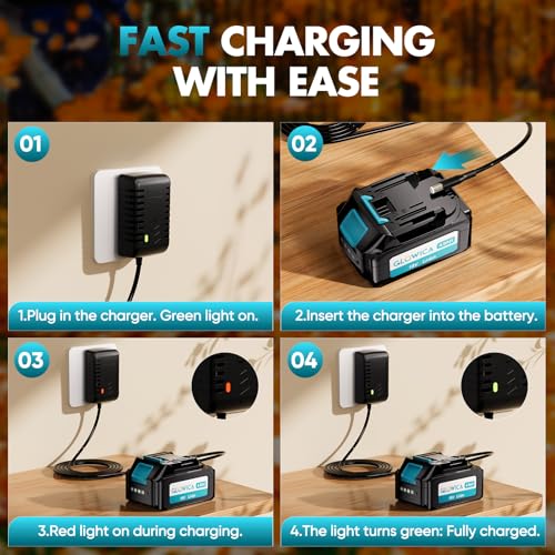 Leaf Blower Cordless, 8000mAh Battery with Fast Charger, Lightweight Electric Garden Blowers with Turbo Boost, 257 km/h & 3 Speed Levels for Lawn Care,Yard,Garage,Leaves,Snow,Dust,and Debris Removal