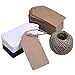 Outus 200 Pieces Kraft Paper Gift Tags Wedding Tags Bonbonniere Tags with 30 Meters Natural Twine