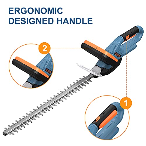 Handife Cordless Hedge Trimmer, 20V 4.0Ah Powerful Electric Hedge