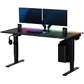 Secretlab Magnus Pro XL Electric Standing Desk with Black Leatherette Mat | Magnetic Cable Management, Integrated Power Supply Column, Built-in Cable Management Tray, Gaming Office Desk, Ergonomic