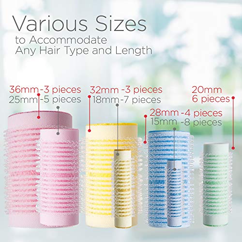 Titania Sleep Rollers 15mm 8 Pieces - Chemical & Moisture Resistant Overnight Hair Styling Rods in PolyBag - For Easy & Heat Free Nighttime Curling