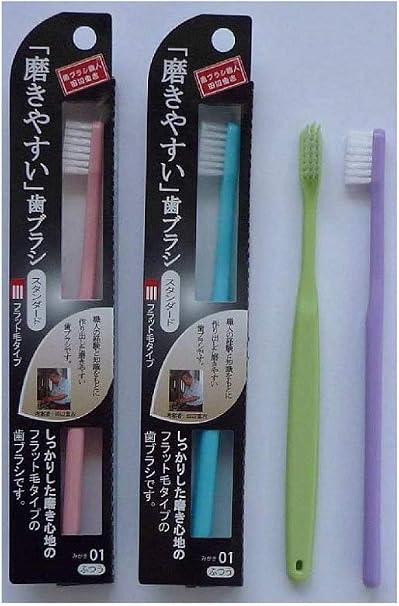 Amazon 歯ブラシ職人 田辺重吉 磨きやすい歯ブラシ スタンダード フラット毛タイプ Lt 01 1本 4個セット ライフレンジ 大人用ハブラシ 通販