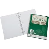 SKILCRAFT 7530-01-600-2025 100 Percent Recycled PCW Single-Subject Spiral Notebook, 8-1/2 x 11 Inch, 100 Sheets (Pack of 3)