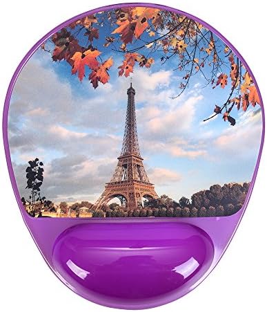Mouse Pad, Vteiu Silicone Mouse Mat with Gel Wrist Rest Pad (Purple)