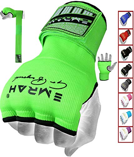 EMRAH PRO Training Boxing Inner Gloves Hand Wraps MMA Wraps Mitts - X (Green, X-Large)