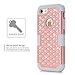 iPhone 7 Case, GreenElec [Diamond Studded Bling Rhinestone] Hybrid Heavy Duty Dual Layer Armor Defender Protective Rubber Case With Fit Perfect Shock Absorbing Scratch Proof for iPhone 7