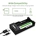 YONTEX [2 Pack] 3.7V 3600mAh 18650 Lithium Rechargeable Batteries with 1 USB 2-Bay Battery Charger and 1 Battery Storage Case [ More Power, Lighter Life ]