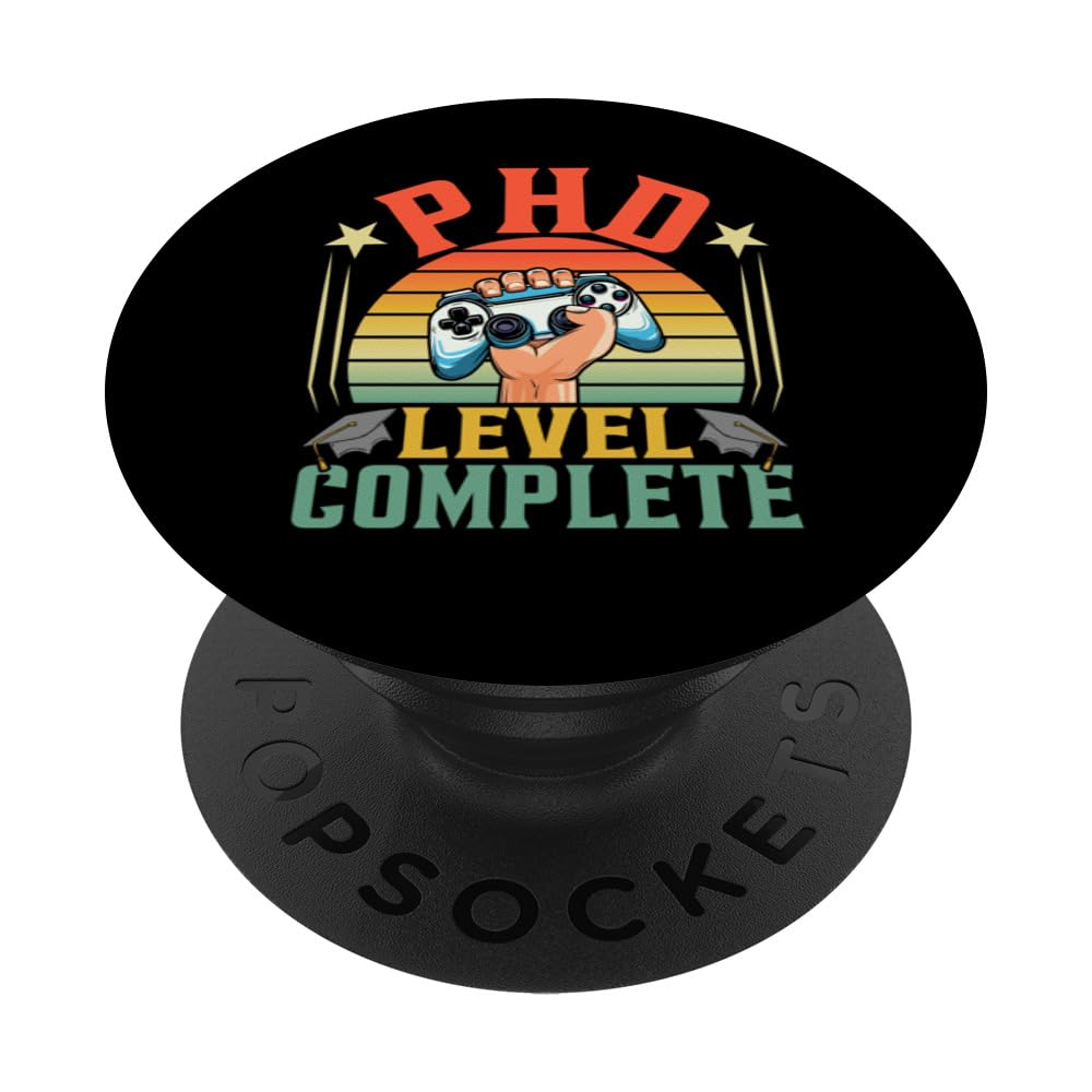 PhD Level complete retro vintage PhD graduation graduate PopSockets Swappable PopGrip