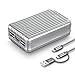 Zendure A8PD 26800mAh USB-C Portable Charger - 30W PD Power Bank (2 in 1 Cable, LED Digital Screen), 5-Port Quick Charge External Battery for iPhone X, Nintendo Switch, Samsung S9 and More - Silver