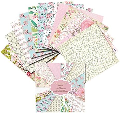 Garden themed Scrapbook Paper Pack,Scrapbook Paper Pad Decorative Floral Paper for Scrapbooking//Craft//Photo Album//DIY//Origami Art DIAHOUD 24sh 6x6