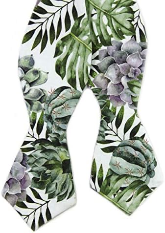 DAZI Men's Bow Tie, Floral Print Bowtie, Great for Weddings, Groom, Groomsmen, Missions, Dances, Gifts.