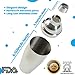 Premium Metal Cocktail Shaker Pourer Set - Includes Martini Bartending Mixing Shaker, Double Mix Jigger for Home and Kitchen, 1oz 2oz PLUS 2 Liquor Alcoholic Cocktails Cup Pourers & Drink Mixer 150