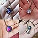 9 Pack Nebula Galaxy Double Sided Pendant Necklace Outer Space Necklace Universe Planet Jewelry Handmade Glass Cabochon Necklace Outer Space Party Favors Supplies
