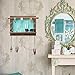 EXCELLO GLOBAL PRODUCTS Rustic Wall Mounted Jewelry Organizer: Shabby Chic Jewelry Box Alternative with 5 INTERCHANGABLE Background Options/Bracelet Organizer/Necklace Holder/Earring Organizer