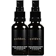 Golden Grooming Beard Growth Spray for Black Men | Biotin & Vitamin E for Thicker, Stronger Beard | Natural Beard Enhancer (2-Pack)