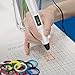 SUNLU 3D Pen, 3D Printing Drawing Printer Pen with LED Display and Stepless Speed Control Safety Low Temperature 3D Pen for Kids and Adults with Create Stencils Book,Great Gift for All Age, White