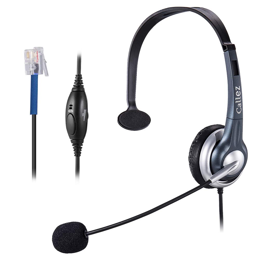 Callez C300c1 Corded Telephone Headset Monaural Call Center Rj9