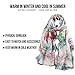 STORY OF SHANGHAI Womens 100% Mulberry Silk Head Scarf For Hair Ladies Silk Scarf Gift for Valentine's Day,White Peony,One Size