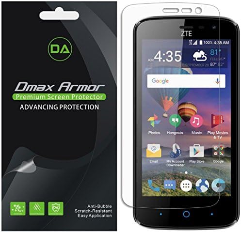 Dmax Armor [6-Pack] for ZTE Majesty Pro LTE Screen Protector, Anti-Bubble High Definition Clear Shield