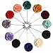 Landisun Men's Lapel Pin Flower Boutonniere Set Handmade For Suits (1 Dozen, Style 5)