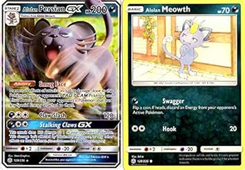 Amazoncom Pokemon Evolution Gx Set Alolan Persian Gx 129