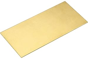 uxcell Brass Sheet, 1Pcs 4" x 2" x 0.08" H62 Metal Sheets Plates for Crafts, Electrical Repairs, Industry