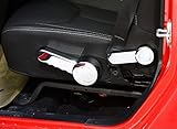 u-Box Silver Chrome Seat Adjuster Knob Cover Trim for 2011-2017 Jeep Wrangler 4-Door -Set