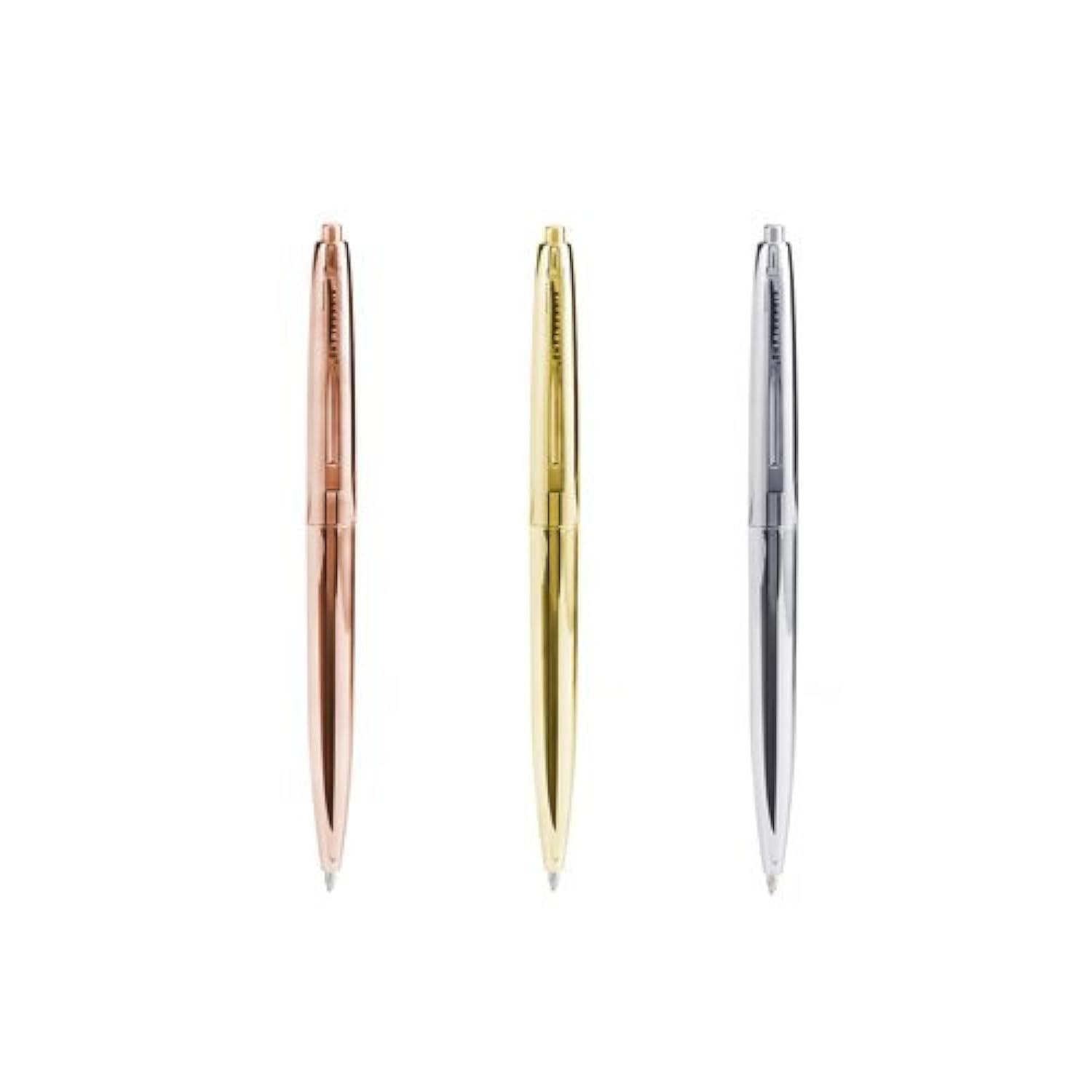 Kikkerland Metallic Retro Pens Set of 3