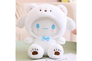 ACCENE Cinnamoroll Collectible Soft Plush, Kawaii Cartoon Plush Figure Toy, Cute Stuffed Animal Pillow, Cartoon Theme Party Favor for Girls Cinnamoroll Fans Birthday