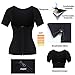Women's Neoprene Sweat Vest Sauna Suit Slimming Body Shaper Workout Hot Waist Trainer Shirt Top With Sleeves