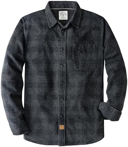Amazon.com: Dubinik® 6 oz Flannel Shirt for Men Pure Cotton Soft