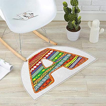 Lettre A En Demi Cercle Paillasson Abstrait Géométrique