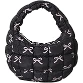 Quilted Puffer Tote Bag Mini Handbag Puffer Puff Bag Puffy Nylon Bag Lightweight Carryall Bag Puffy Purses for Women