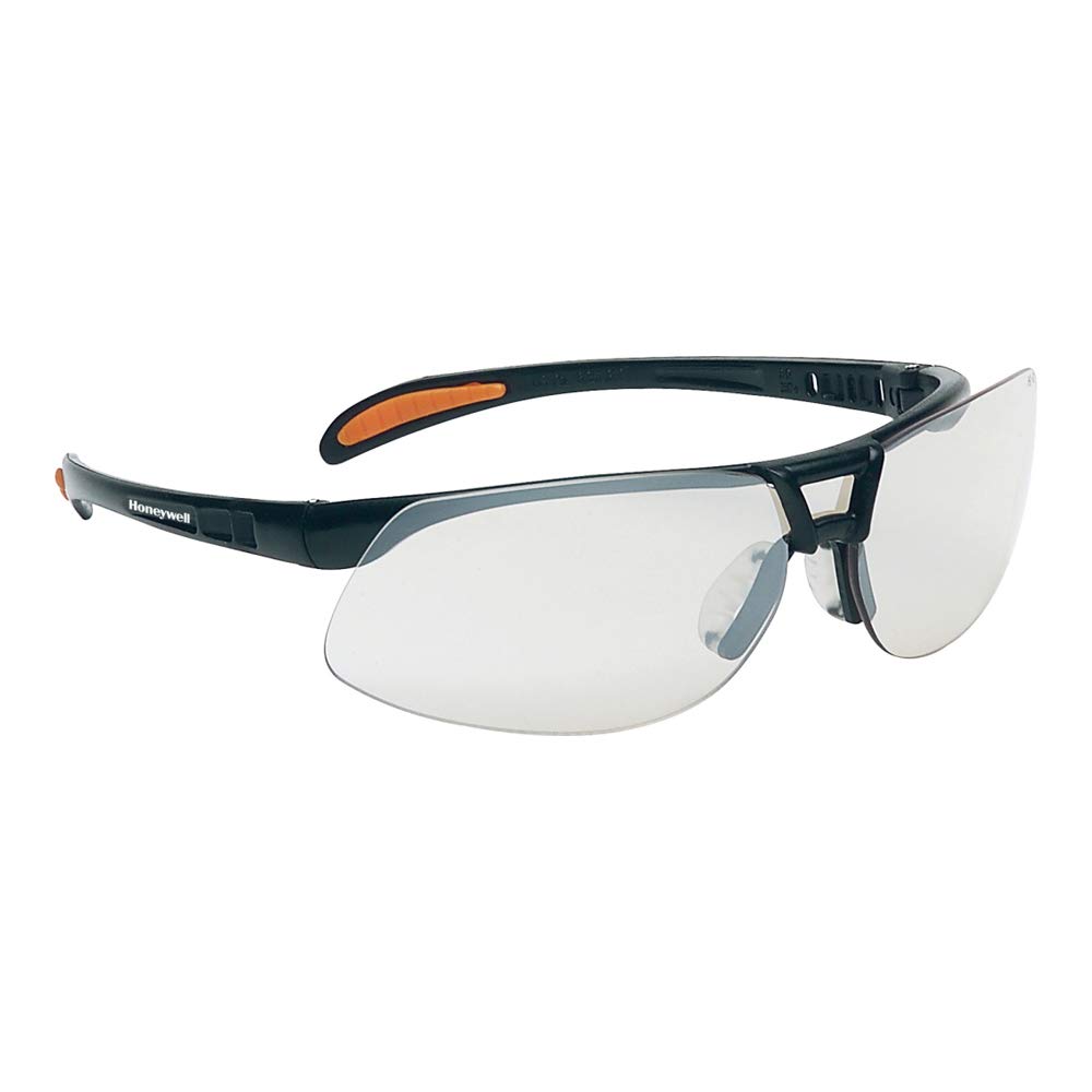 Honeywell 1015689 Protege Floating Lens Eyewear Metallic Black Frame with Silver Indoor/Outdoor Lens , S