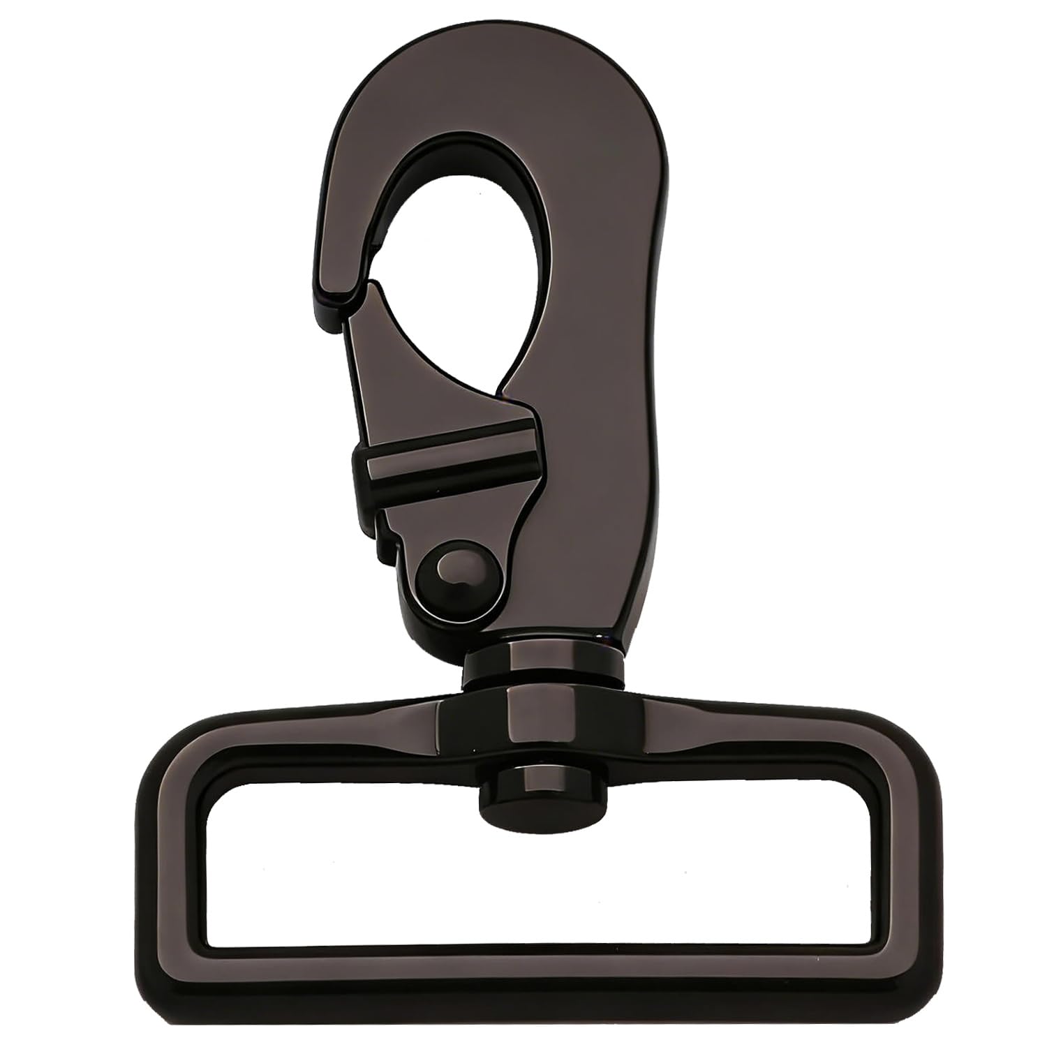 Amanaote Black 2" Inside Diameter D-ring Lobster Clasp Claw Swivel Clasp Hook