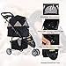 VIAGDO Pet Strollers for Small Medium Dogs & Cats, 3-Wheel Cat Stroller, Foldable Dog Stroller with Removable Liner and Storage Basket for Dog & Cat Traveling Strolling Cart (Black)thumb 2